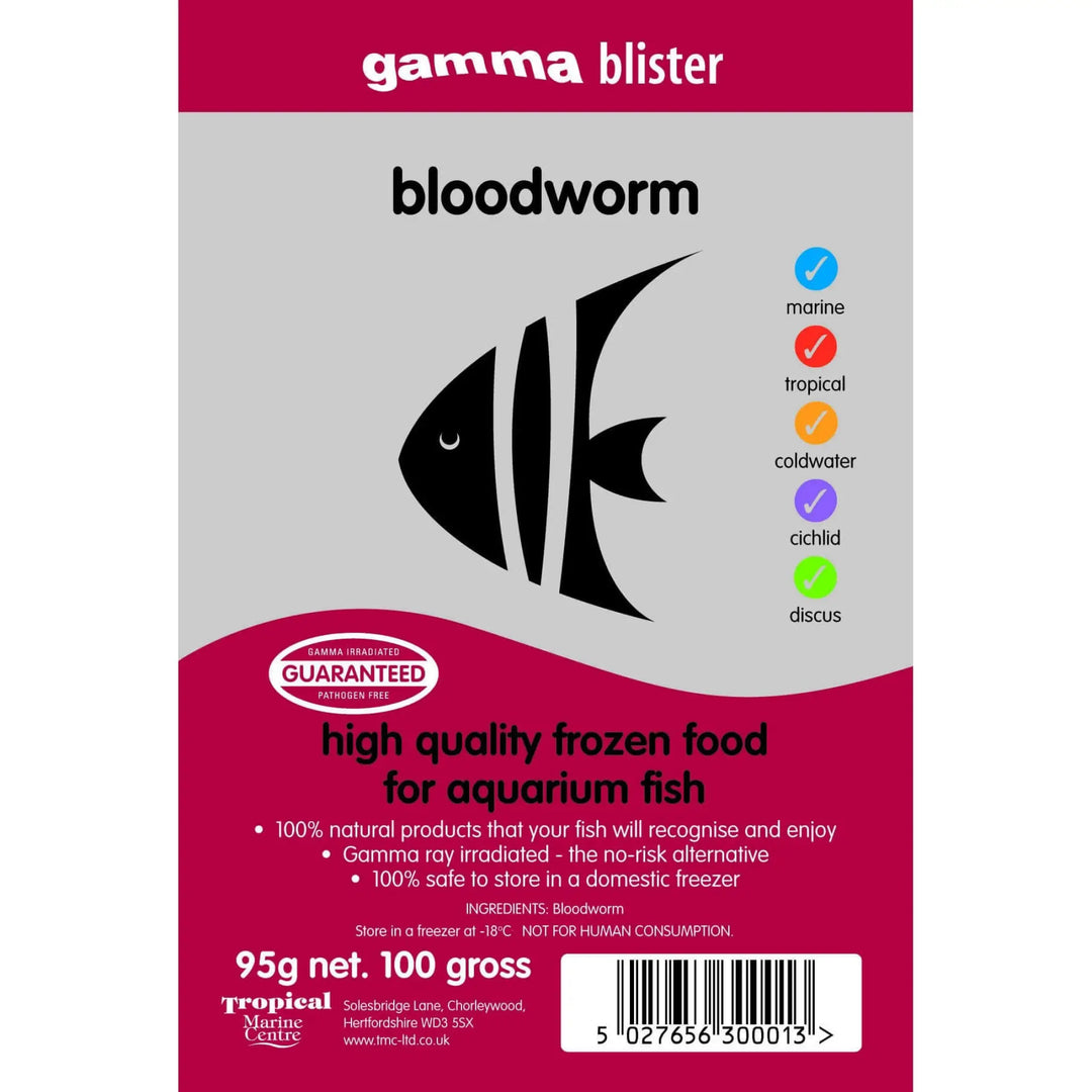 Buy Gamma Blister Bloodworm 95g (ZGF125) Online at £3.39 from Reptile Centre