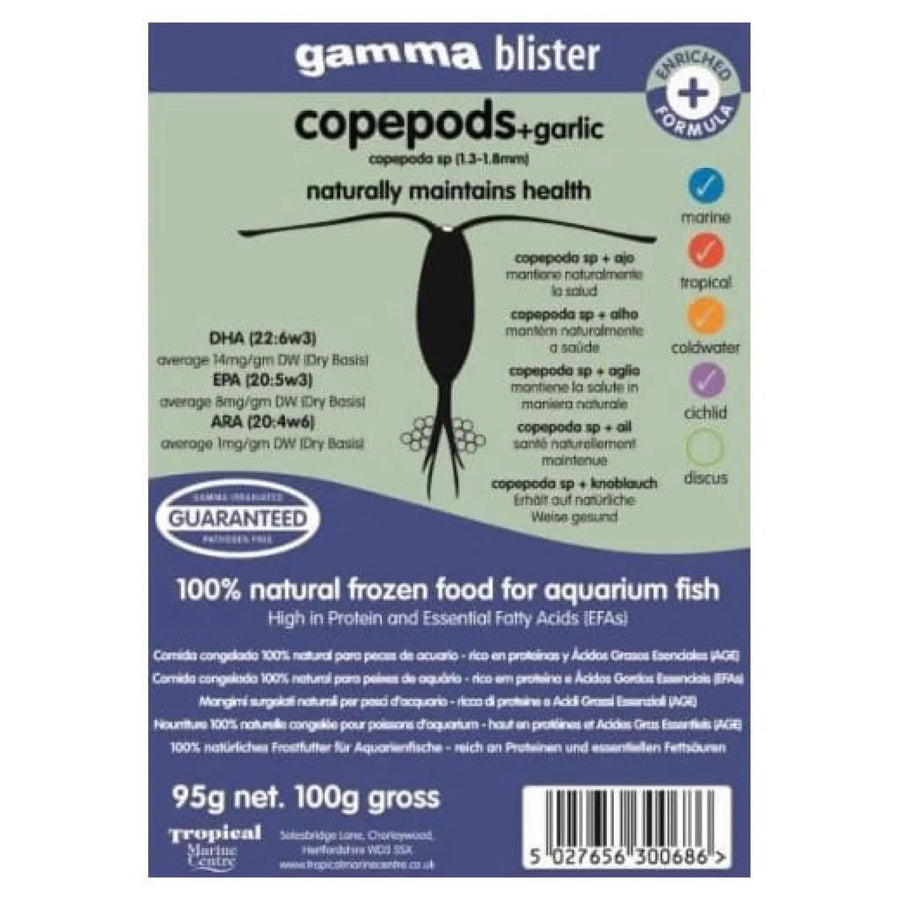 Buy Gamma Blister Copepod + Garlic 100g (ZGF181) Online at £3.89 from Reptile Centre
