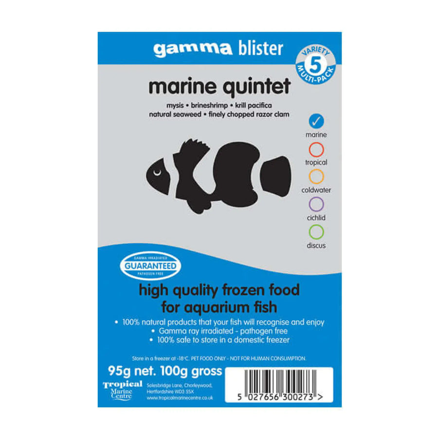 Buy Gamma Blister Marine Quintet Diet 95g (ZGF150) Online at £4.49 from Reptile Centre