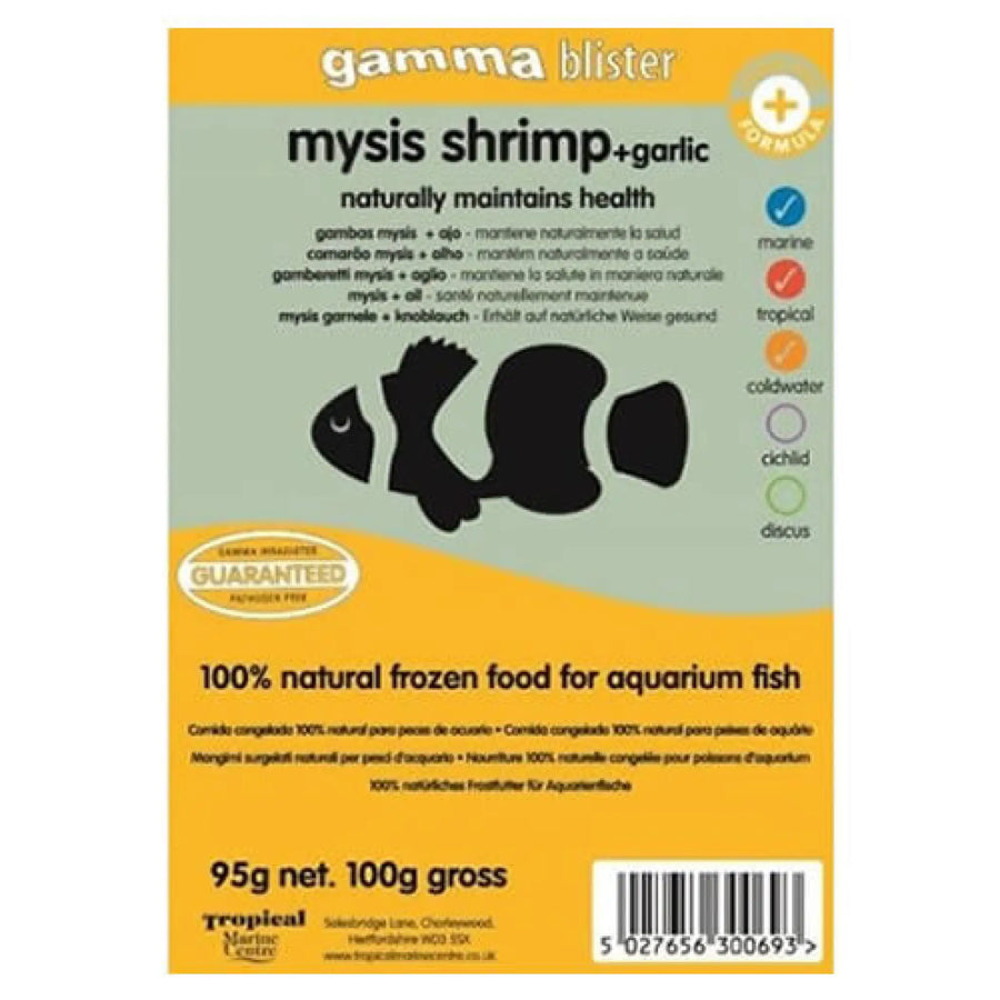 Buy Gamma Blister Mysis Shrimp + Garlic 100g (ZGF124) Online at £2.59 from Reptile Centre