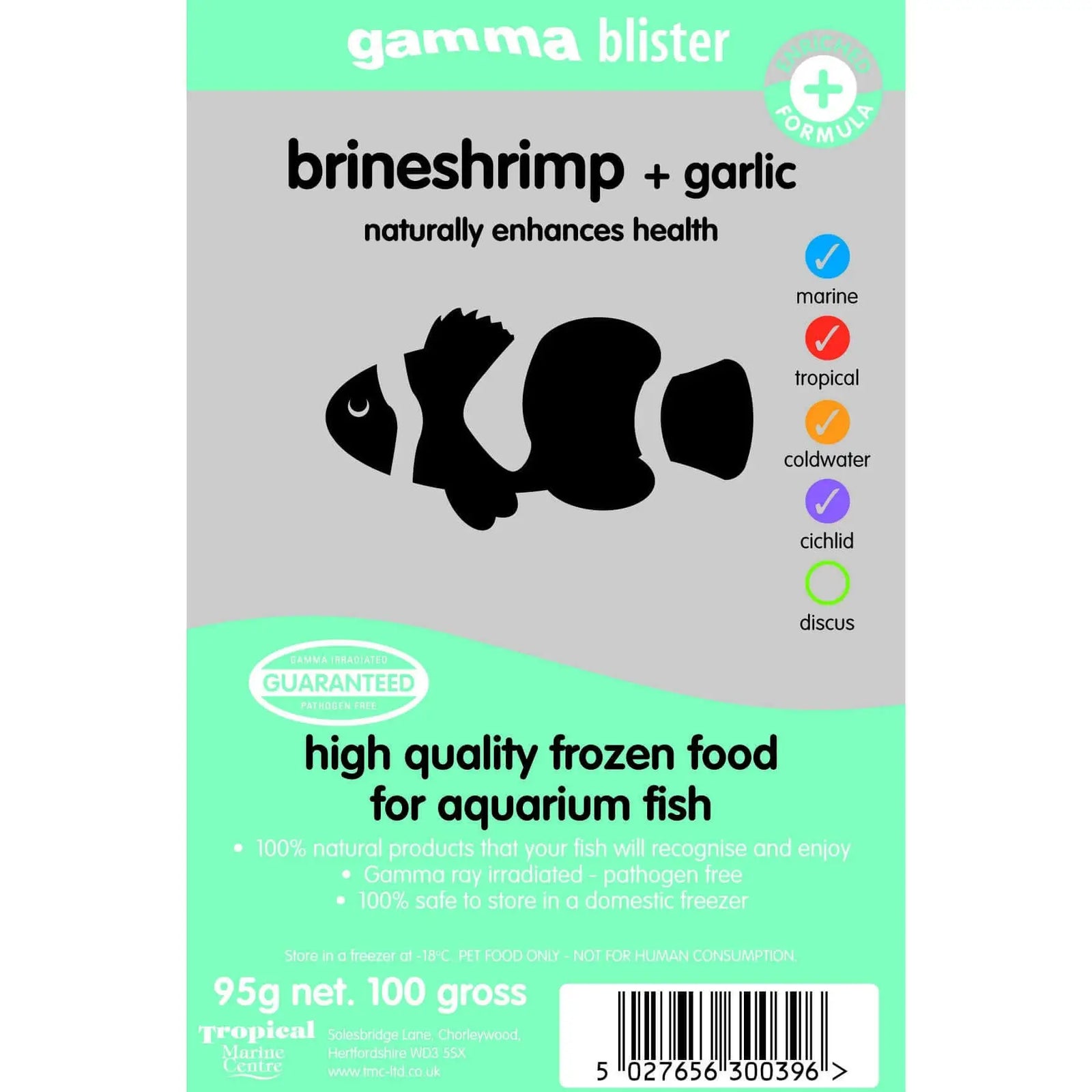 Buy Gamma Frozen Blister Garlic Brineshrimp 95g online