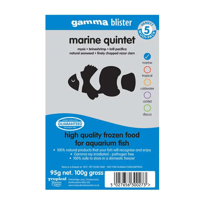 Buy Gamma Blister Marine Quintet Diet 95g (ZGF150) Online at £4.49 from Reptile Centre