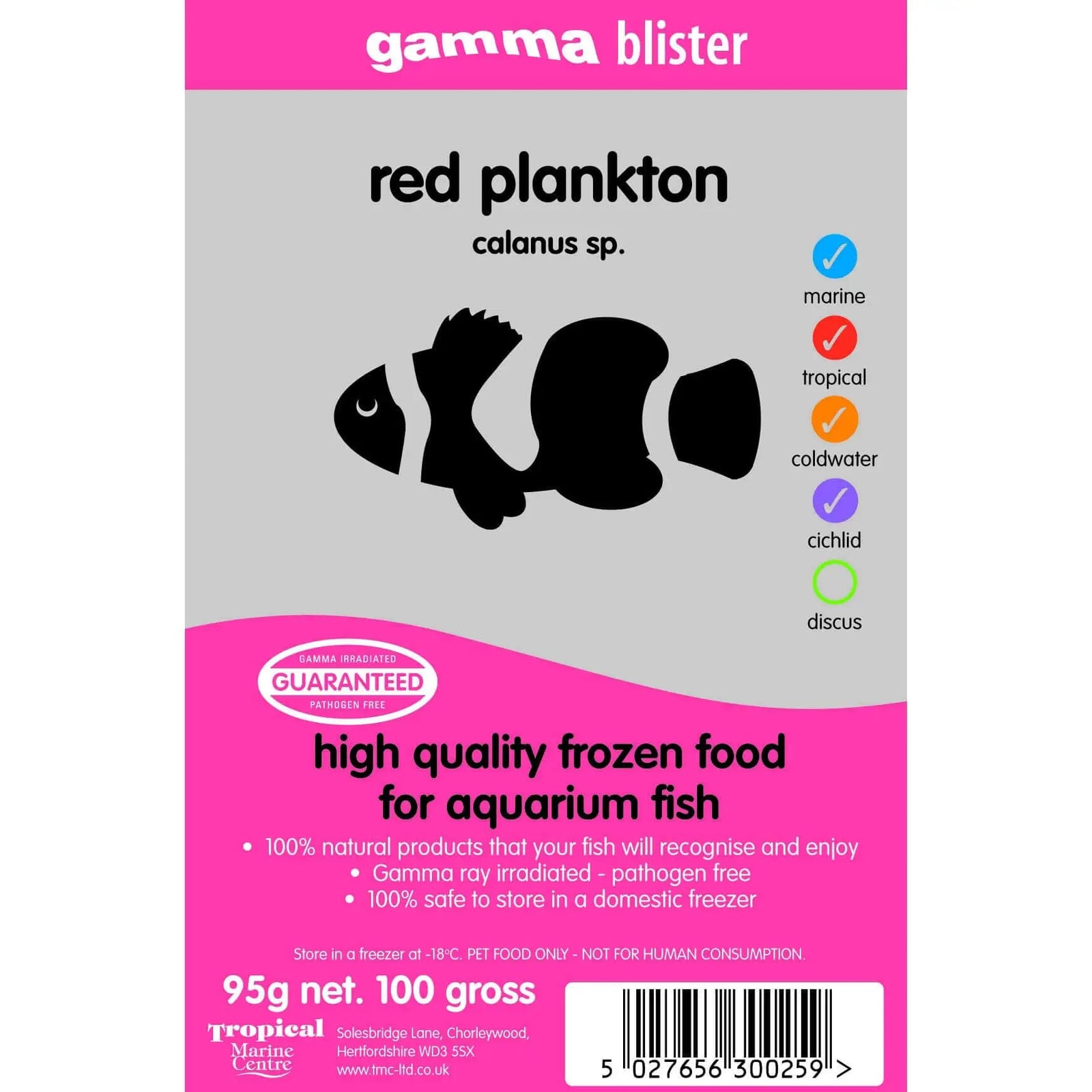 Buy Gamma Frozen Blister Red Plankton 95g online