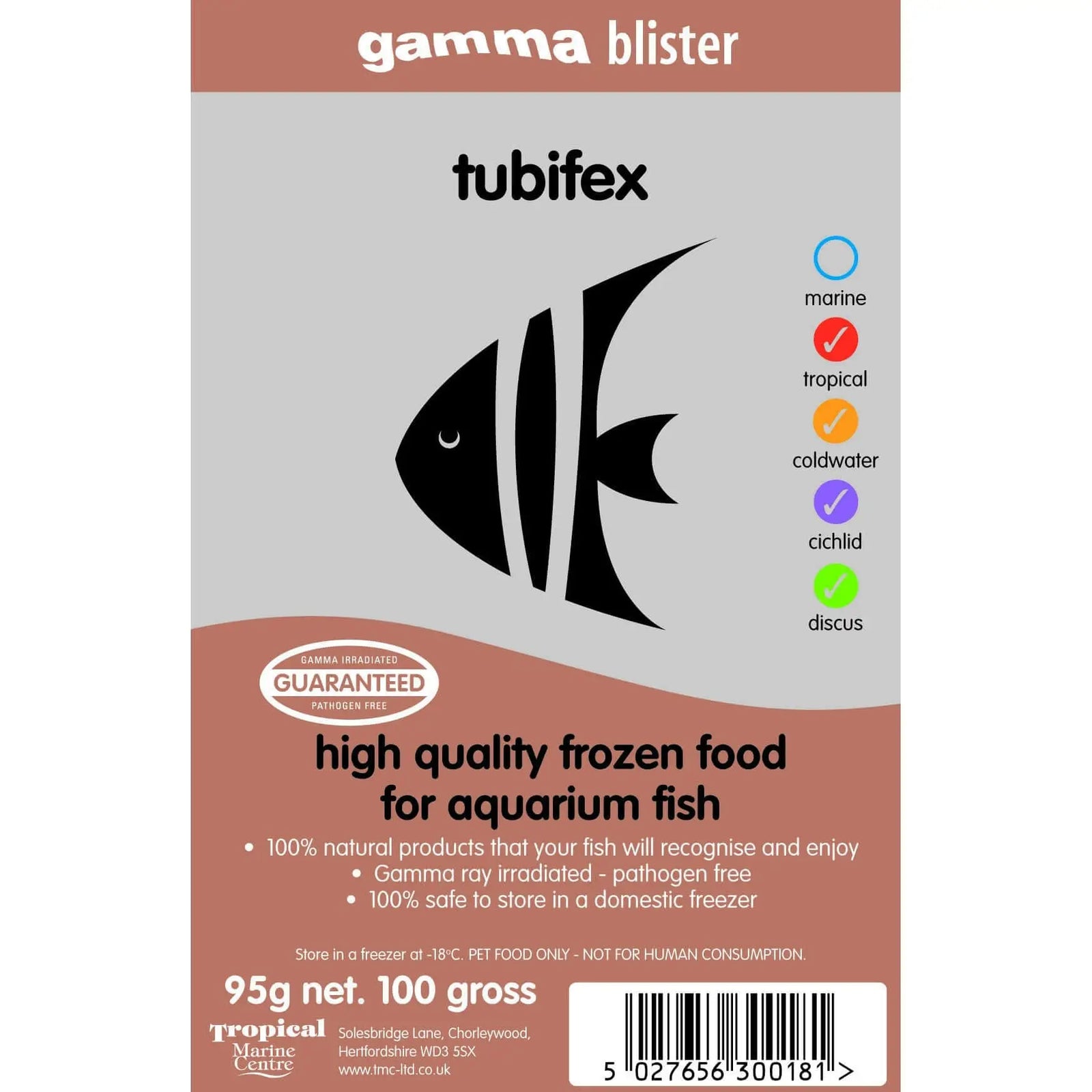 Buy Gamma Frozen Blister Tubifex 95g online