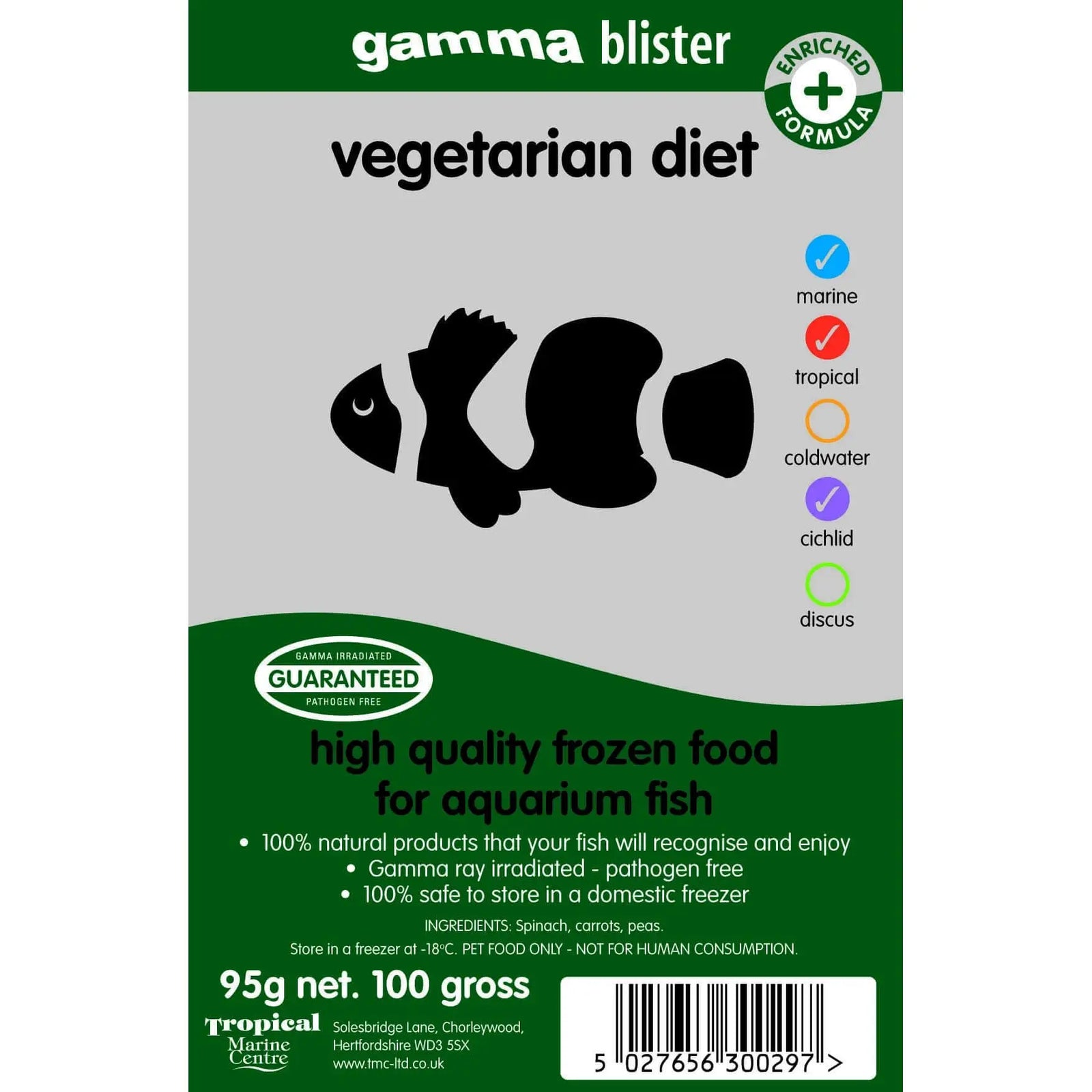 Buy Gamma Frozen Blister Vegetarian Diet 95g online