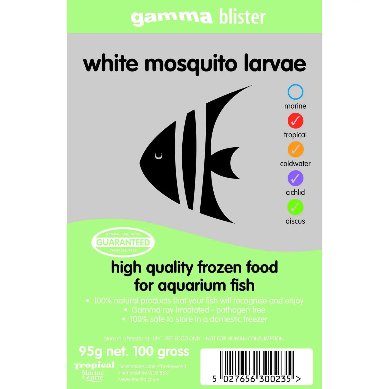 Buy Gamma Frozen Blister White Mosquito Larvae 95g online