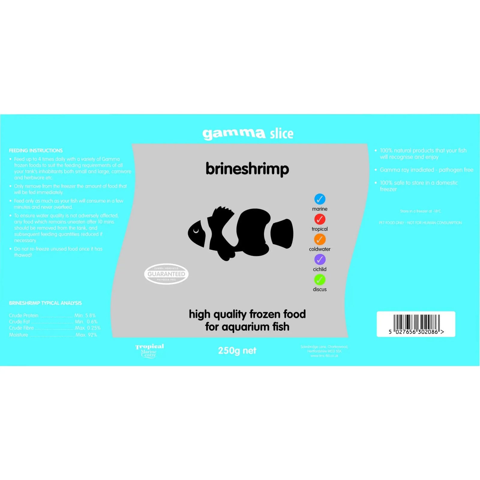 Buy Gamma Frozen Slice Brineshrimp 250g online