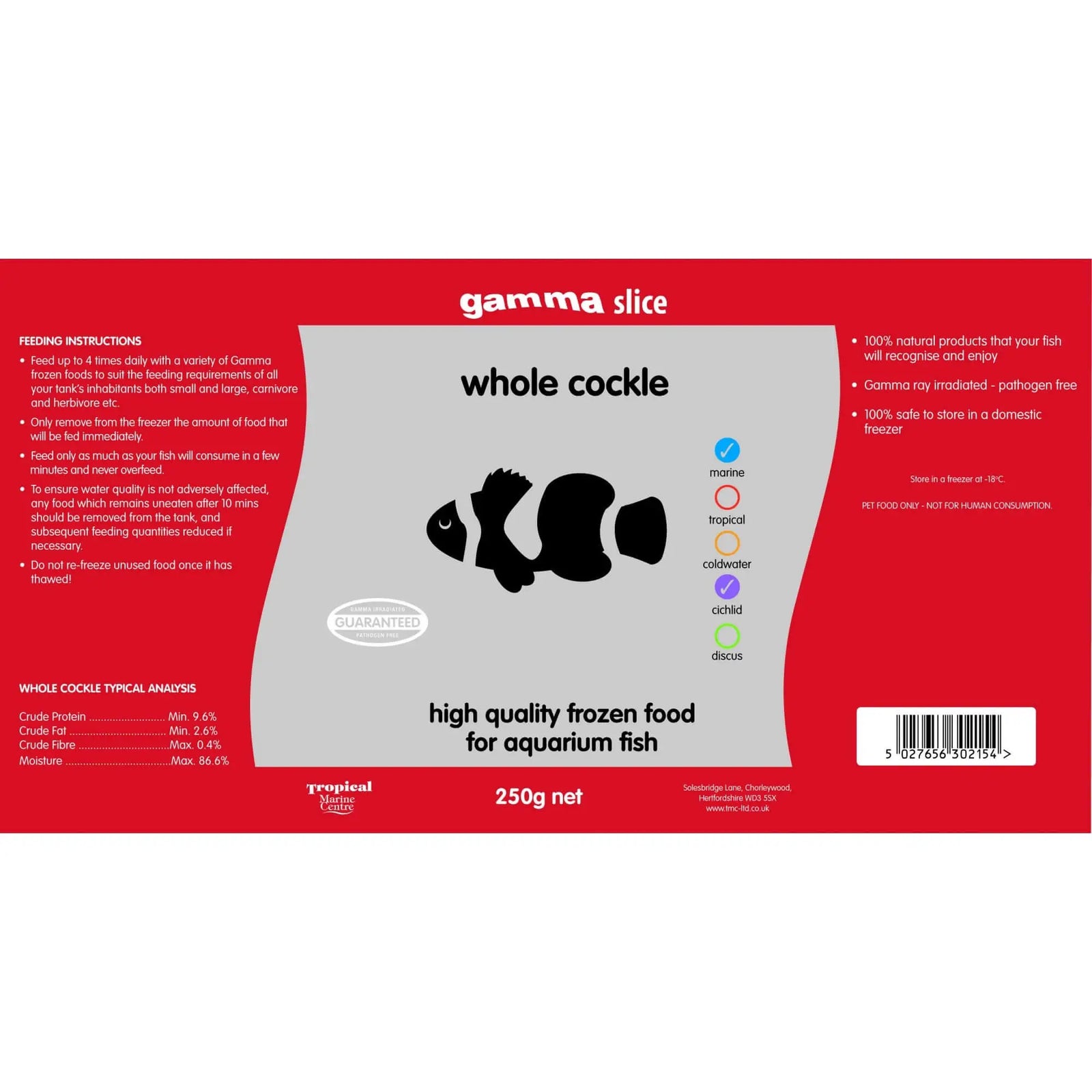 Buy Gamma Frozen Slice Cockle 250g online