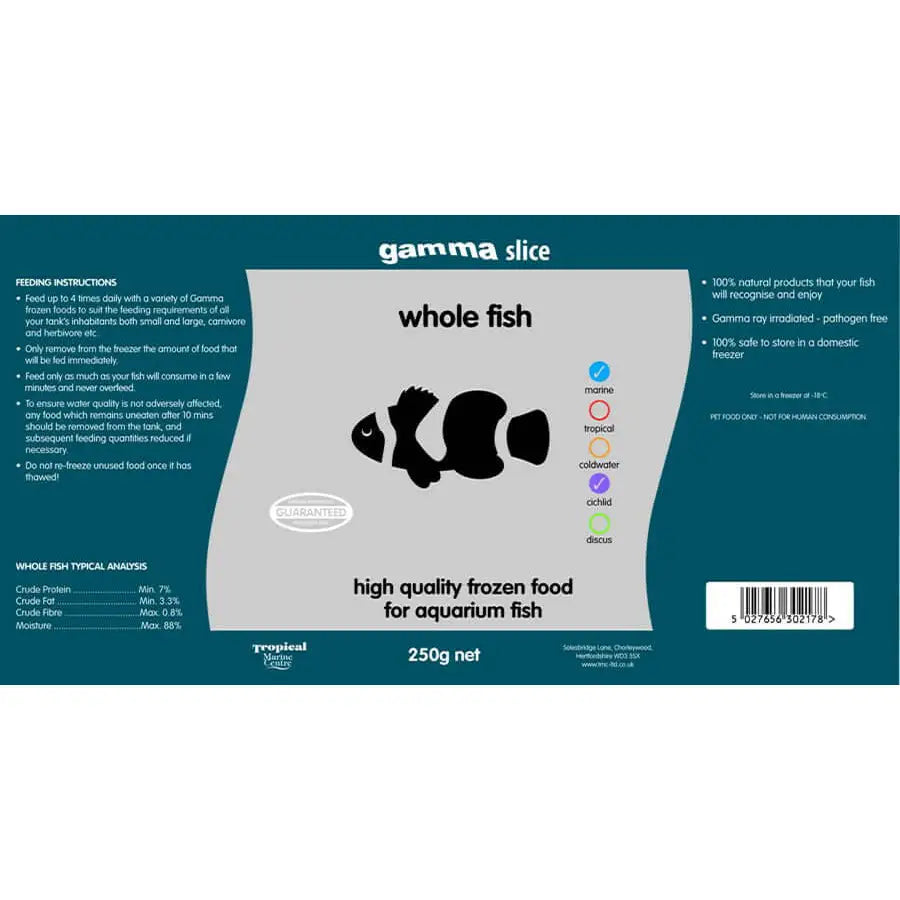 Buy Gamma Slice Whole Fish 250g (ZGF490) Online at £7.59 from Reptile Centre