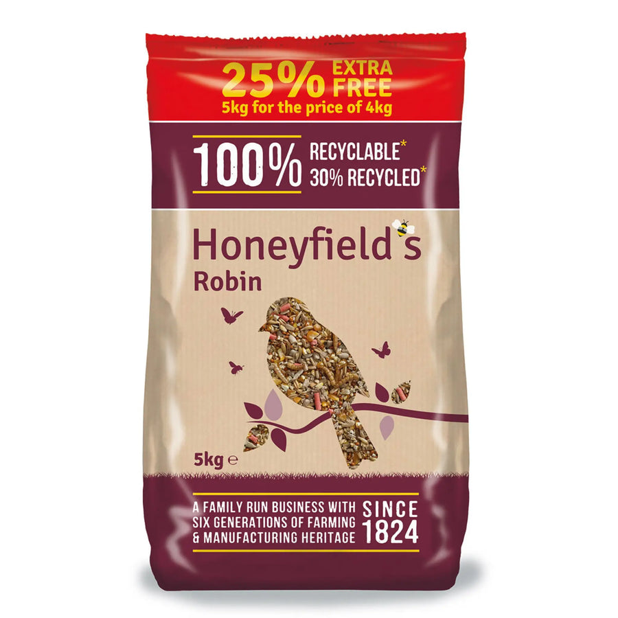 Honeyfield’s Robin Bird Food 5Kg Wildlife Supplies