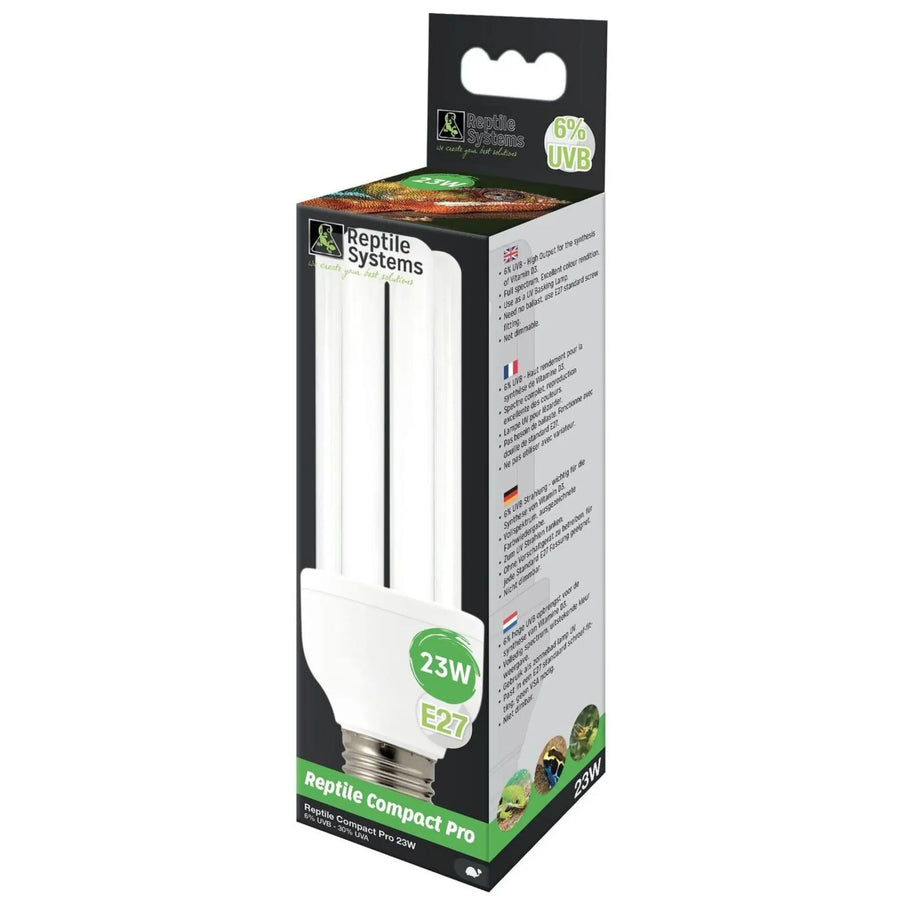 Buy Reptile Systems Compact Pro UVB Lamp - 6% 23w (LRC123) Online at £22.89 from Reptile Centre