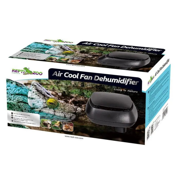 Smart Reptilien Terrarium Lüfter - Automatische Feuchtigkeitskontrolle Mit Display (Schwarz)