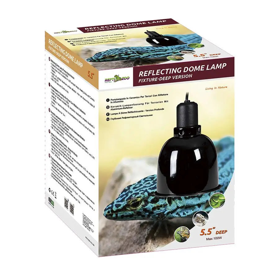 Reptizoo Reflecting Dome Lamp Fixture 100W Deep Lighting