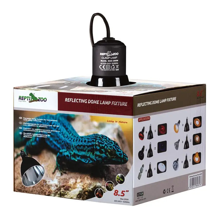 Reptizoo Reflecting Dome Lamp Fixture 200W Deep Lighting
