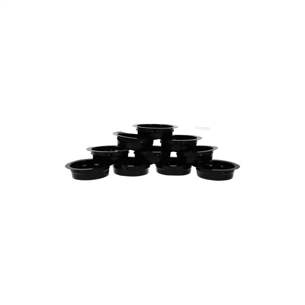 ReptiZoo Spare Feeder Dishes 10-Pack - black & stack 