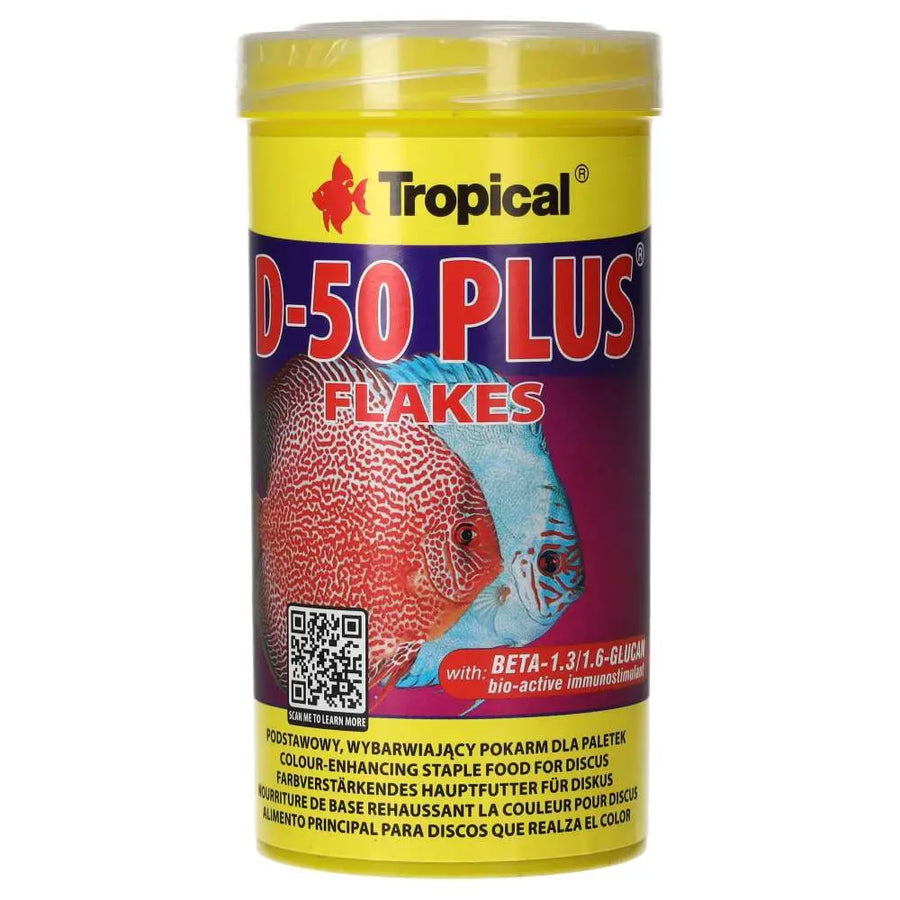 Tropical D-50 Plus 250ml/50g
 - screw top yellow fish food for discus fish