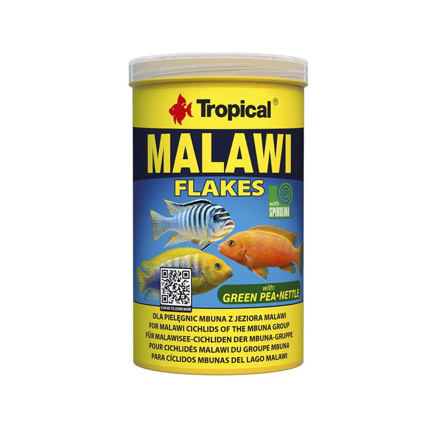 Tropical Malawi 1000ml/200g- front of the bottle fish food. 
