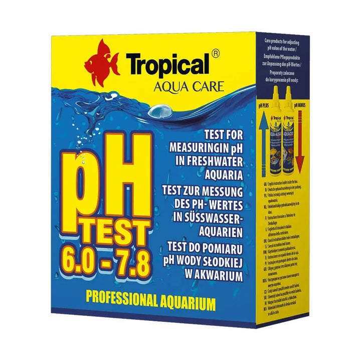 Tropical pH Test 6.0-7.8 - blue and yellow box PH test