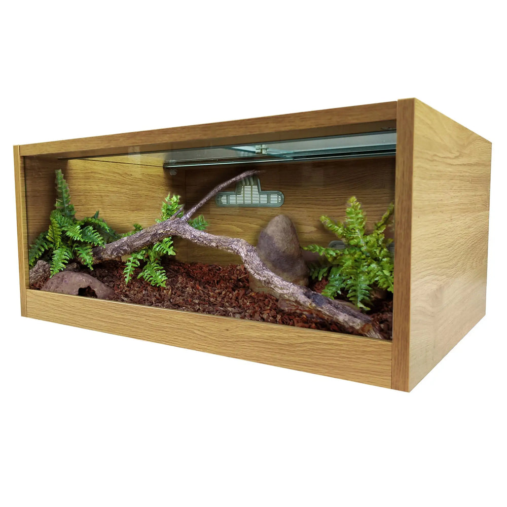 Vivexotic Repti-View Terranium - Small 57.5 x 37.5 x 25cm - Oak