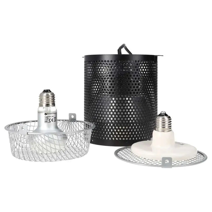 A Midnight Black White Python 4-in-1 lamp disassembled