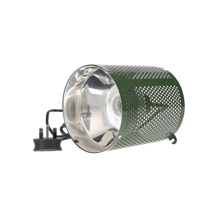 A Leaf Green White Python 4-in-1 lamp fixture unboxed on its side