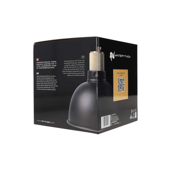 The White Python Goldforge Heat Lamp Reflector packaging, right side