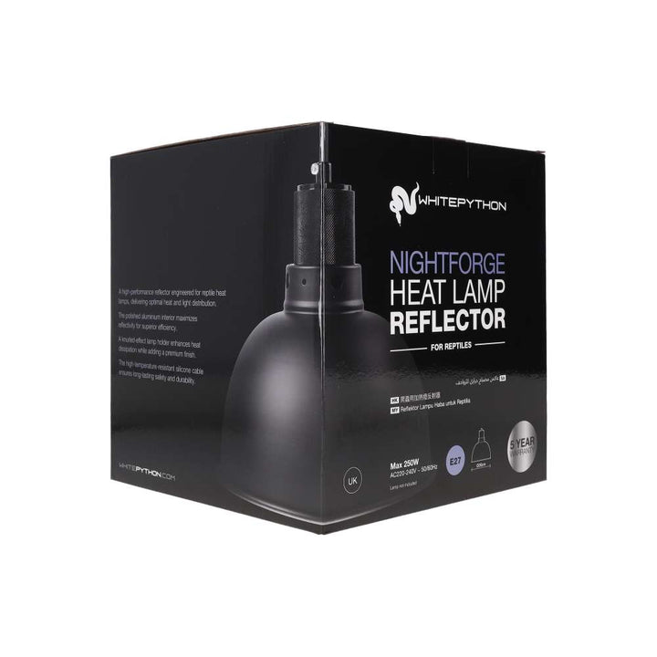White Python Nightforge Heat Lamp Reflector packaging right side