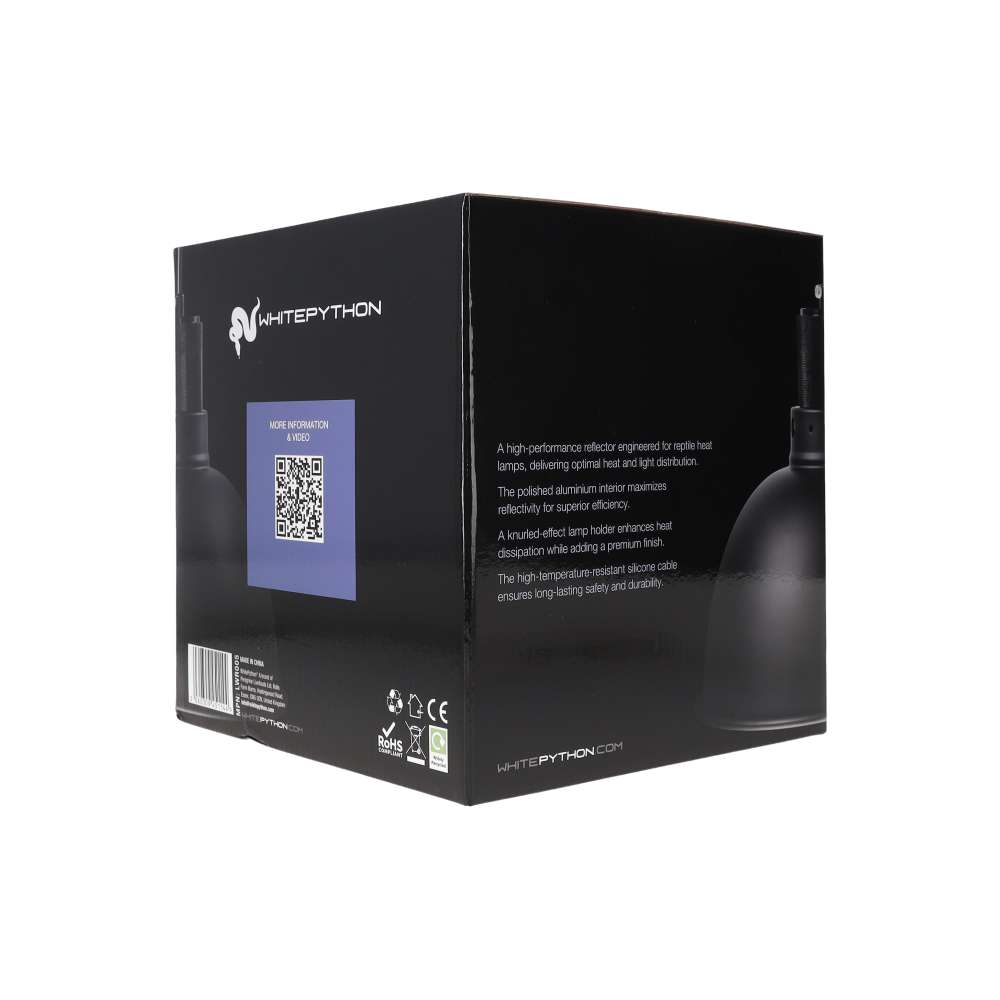 White Python Nightforge Heat Lamp Reflector packaging left side