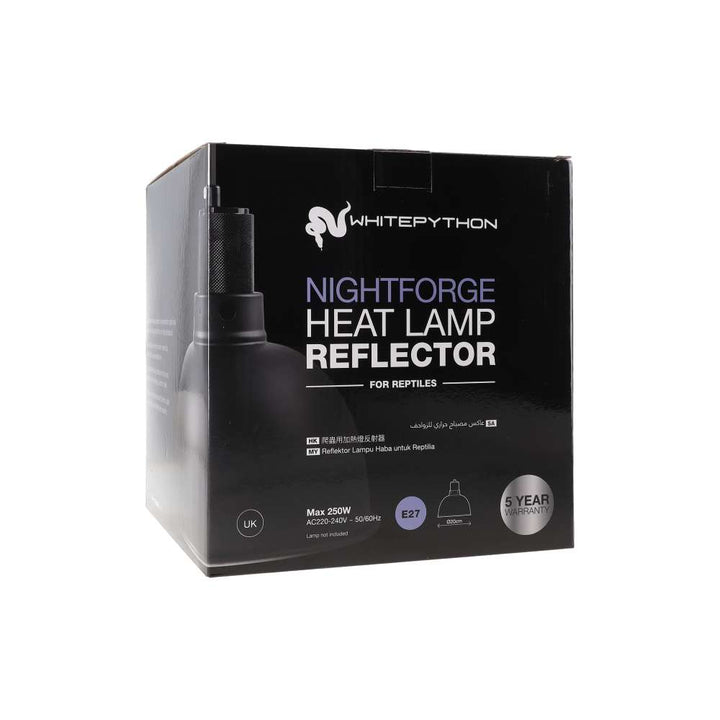 White Python Nightforge Heat Lamp Reflector in its packaging